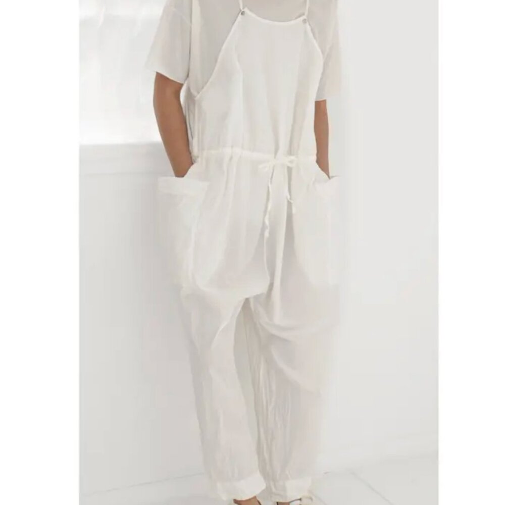 Album Di Famiglia Salopette Jumpsuit in Milk
